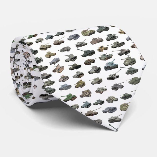 Various WW2 Tanks Tie (Rolled)