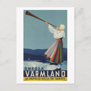 Varmland Sweden - Vintage Travel Postcard