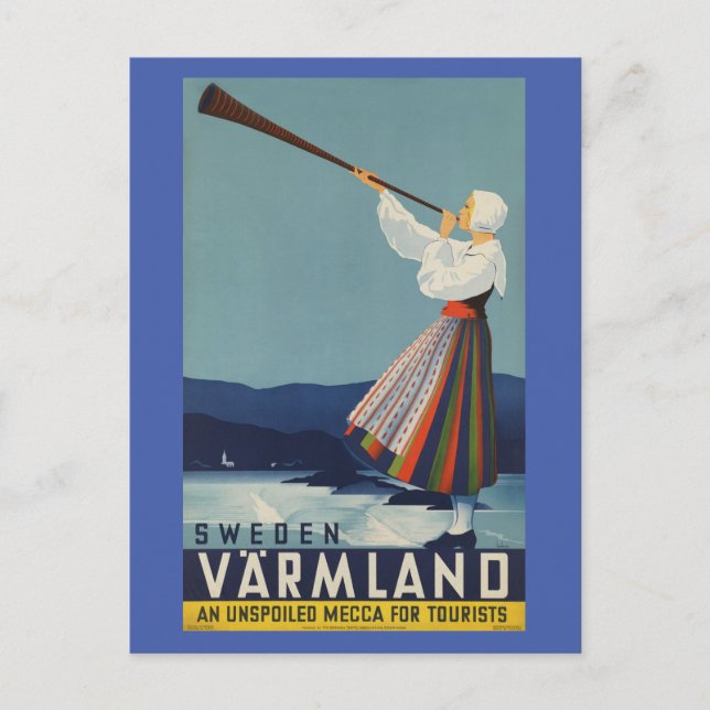 Varmland Sweden - Vintage Travel Postcard (Front)