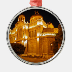 Varna Cathedral At Night Metal Ornament