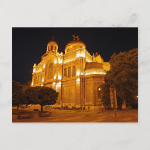 Varna Cathedral At Night Postcard