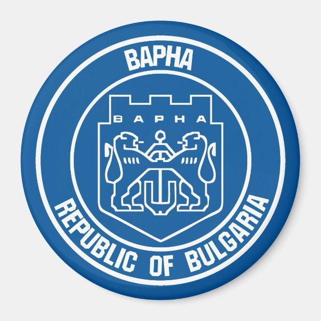 Varna Round Emblem Magnet (Front)