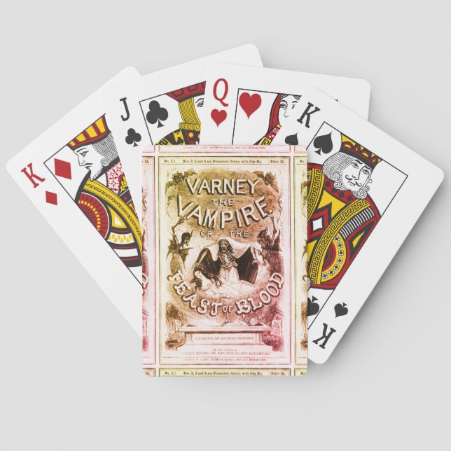 Varney the Vampire (Publication cover) Playing Cards (Back)