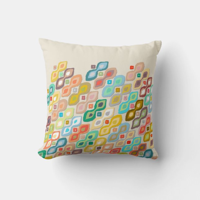 Varsha ikat throw pillow (Front)