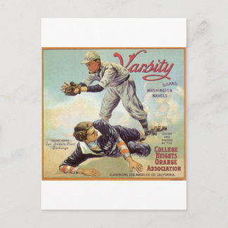 varsity baseball postcard