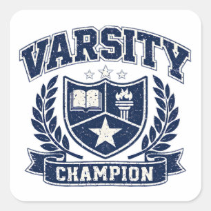 Varsity Champion – College Athletic Trophy Square Sticker