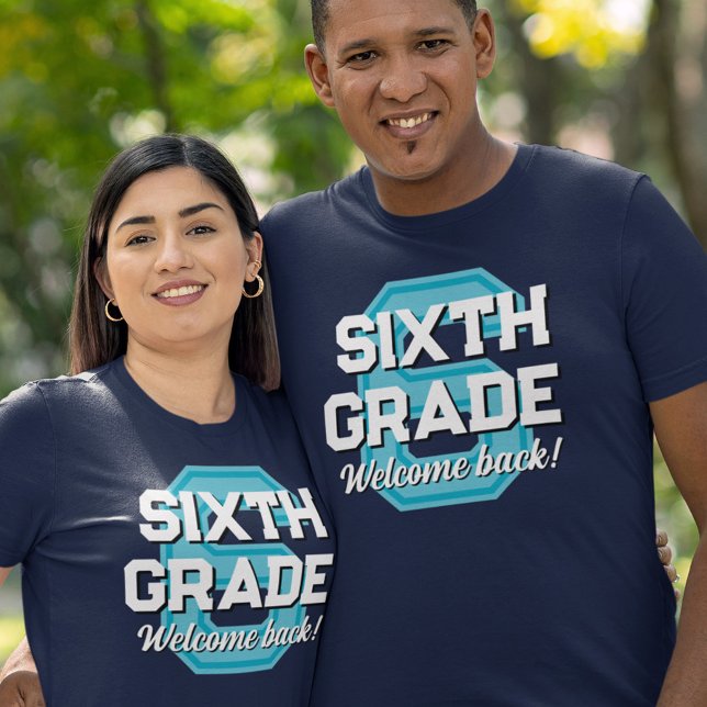 Varsity Font Welcome Back Sixth Grade T-Shirt (Creator Uploaded)
