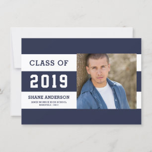 Varsity Lettré Grandes Tentures Faire-part photo G