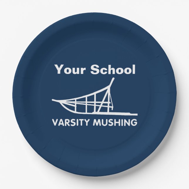 Varsity Mushing Paper Plate (Front)