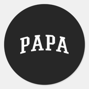 Varsity Papa Classic Round Sticker