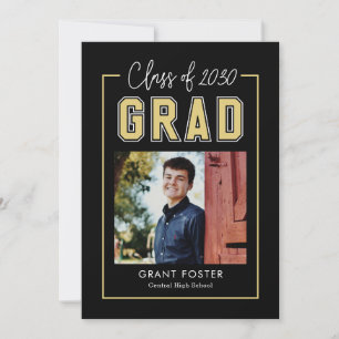 Varsity Pride Editable Color Graduation Invitation