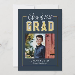 Varsity Pride Editable Color Graduation Invitation