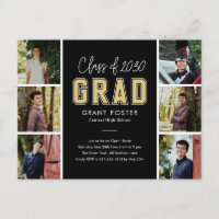 Varsity Pride Editable Colour Graduation Postcard
