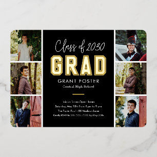 Varsity Pride Foil Graduation EDITABLE COLOR