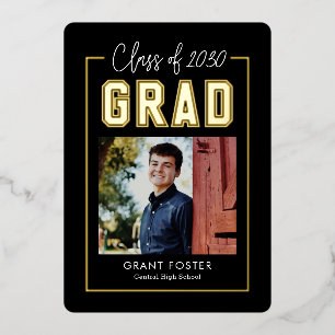 Varsity Pride Foil Graduation EDITABLE COLOR Foil 