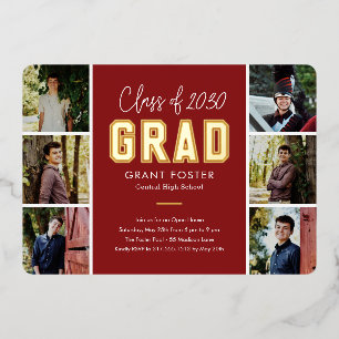 Varsity Pride Foil Graduation EDITABLE COLOR Foil 