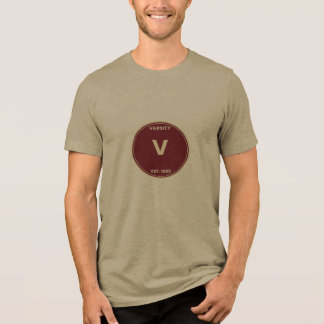 Varsity Retro College Patch T-Shirt Tri-Blend Shirt