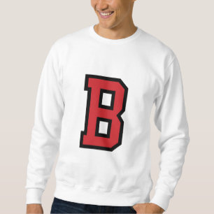 Varsity Sport   Letter B   Red Black Sweatshirt