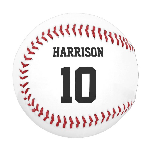 Varsity sports black custom team name number baseball (Front Left)