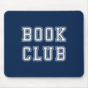 Varsity Style Book Club with Editable Color Mouse Pad