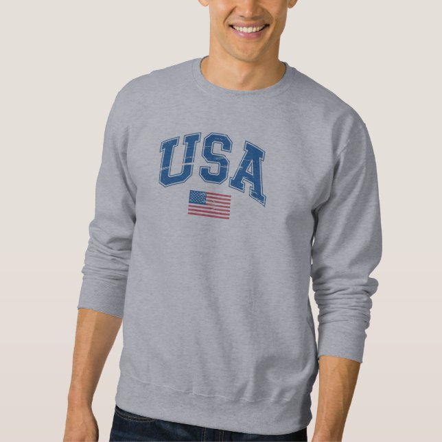 Varsity USA American Flag Sweatshirt (Front)