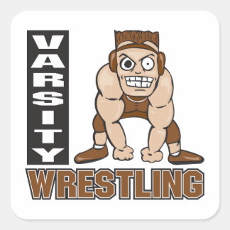 varsity wrestling square sticker