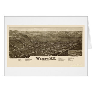 Varsovie, carte panoramique de NY - 1885