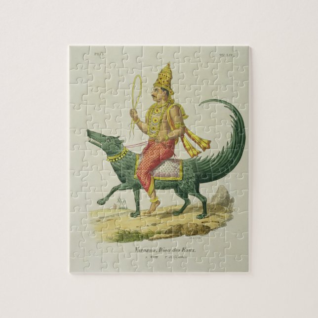 Varuna, God of the Oceans, engraved by Charles Eti Jigsaw Puzzle (Vertical)