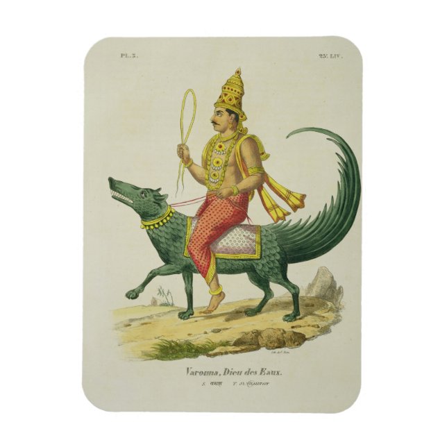 Varuna, God of the Oceans, engraved by Charles Eti Magnet (Vertical)