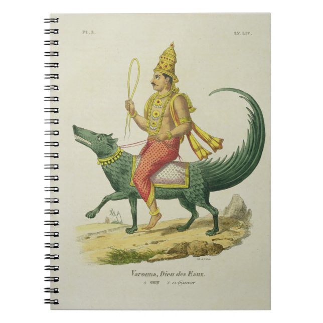 Varuna, God of the Oceans, engraved by Charles Eti Notebook (Front)