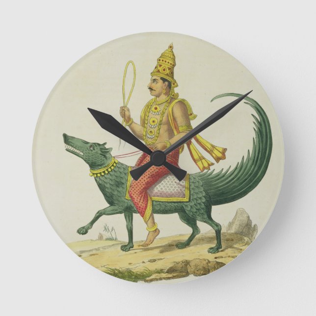 Varuna, God of the Oceans, engraved by Charles Eti Round Clock (Front)