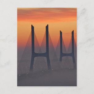 Vasco da Gama Bridge Lisbon Portugal Postcard