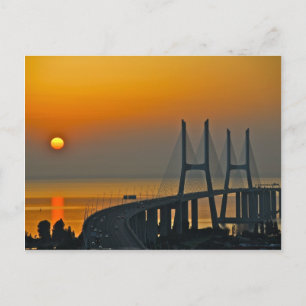 Vasco da Gama Bridge Lisbon Portugal Postcard