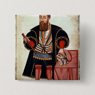Vasco da Gama , illustration 2 Inch Square Button