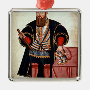 Vasco da Gama , illustration Metal Ornament