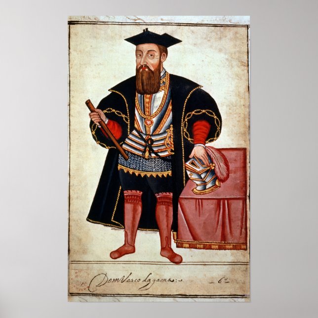 Vasco da Gama , illustration Poster (Front)
