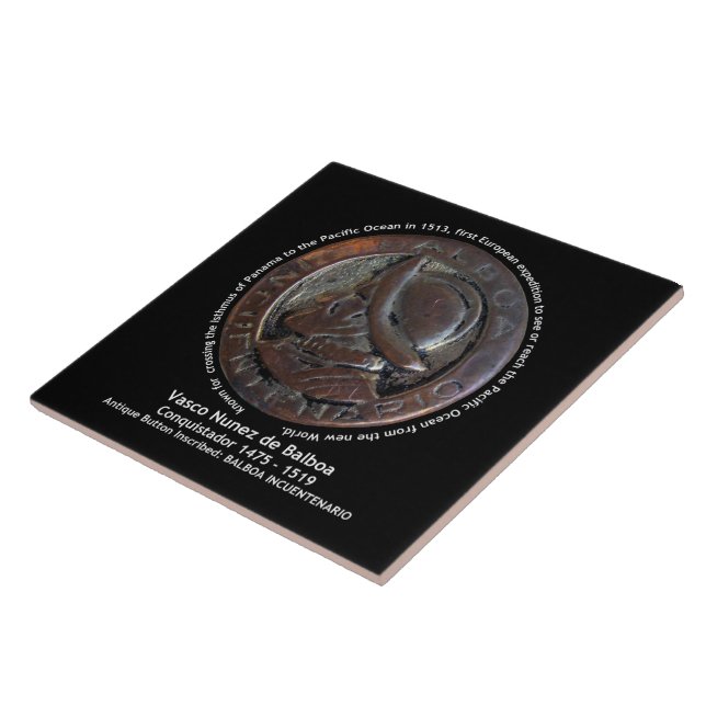 Vasco Nunez de Balboa Tile (Side)