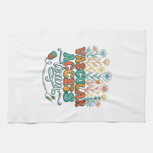 Vascular Access Team Floral Medical Shirt Design_1 Kitchen Towel