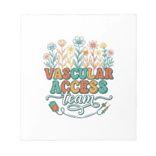 Vascular Access Team Floral Medical Shirt Design_1 Notepad