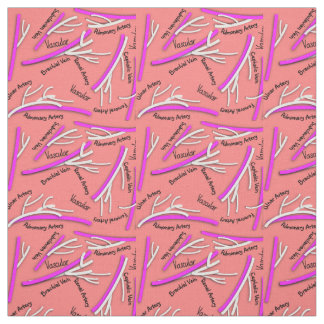 Vascular Veins and Arteries Pink Fabric
