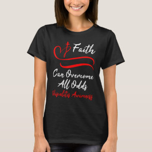 Vasculitis Awareness Christian Cross Support Red R T-Shirt