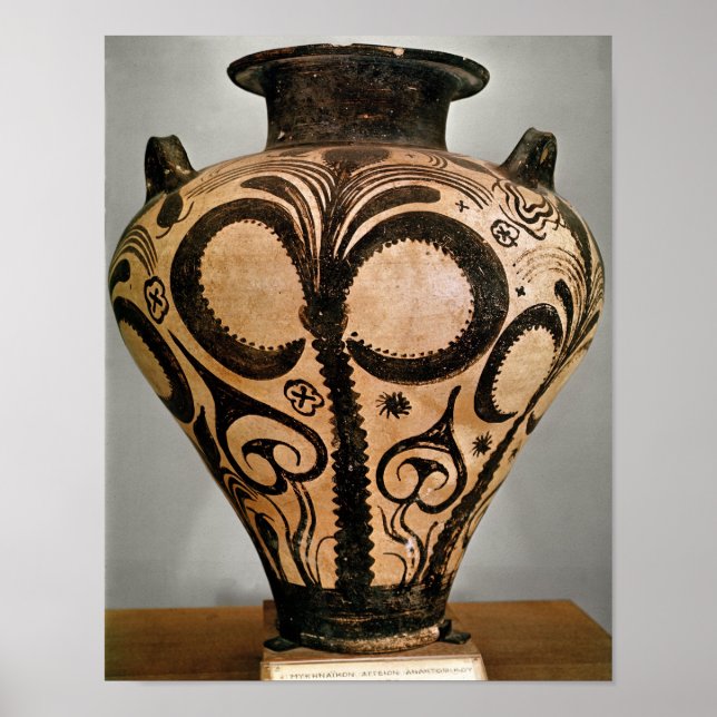 Vase à la décoration florale, de Mycenae (Devant)