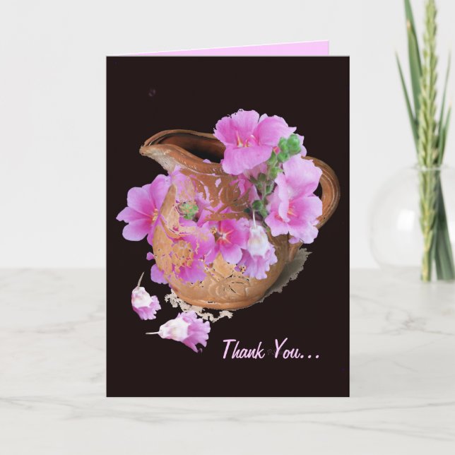 Vase and Flowers...Thank You... Thank You Card (Front)