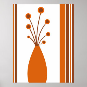 Vase and stripes - Poster