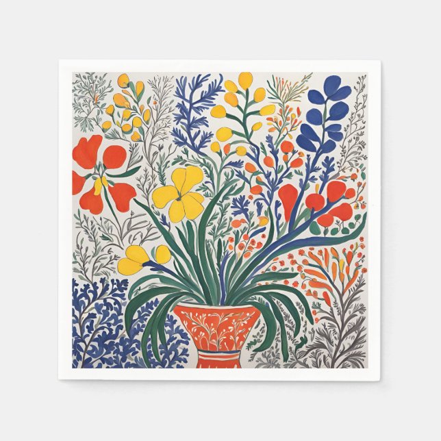 Vase and Wild Flowers  Napkin (Front)