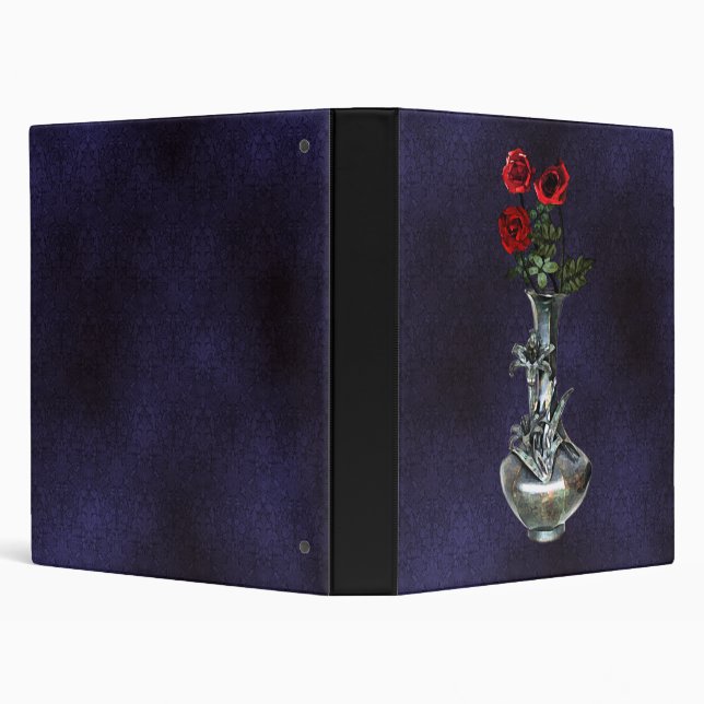 Vase argenté et Classeur gothique Rose (Arrière-plan)