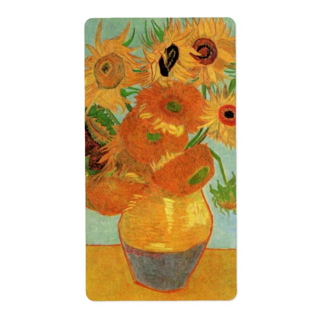 Vase avec douze tournesols par Vincent van Gogh (Devant)