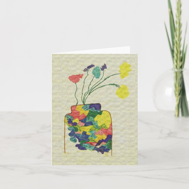 Vase avec fleurs - Carte pour notes (Devant)