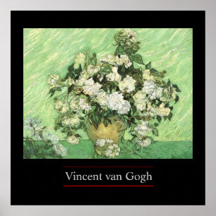 Vase avec Roses par van Gogh Poster Imprimer
