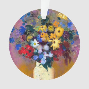 Vase blanc avec fleurs Odilon Redon